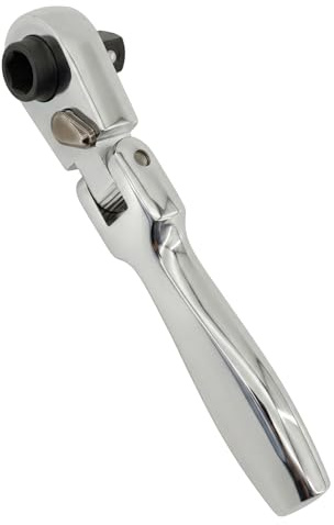Compact Mini Ratchet Wrench, 1/4 Ratchet with 72-Tooth Reversible Flex Head, Chrome Vanadium Steel, 180° Flexi-Head for Tight Spaces, Mirror Polished, 1/4 Inch Socket Wrench for Mechanical Repair 1pcs