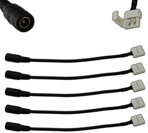 PB-Versand 5x Stk. LED Streifen Schnellverbinder Buchse Anschlusskabel Kabel 2-polig Stromanschluss für LED Strips