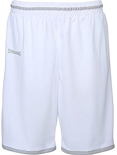 Spalding Herren Move Shorts, weiß/Silber grau, x_l