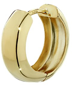 NKlaus Einzel 333er 8 Karat Gold gelbgold Klappcreole Ohrring 15 x 5,1mm Hochglanzpoliert Rund 4741