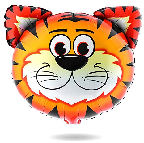Luftballon Tiger Heliumballon Tiermotiv Tiere Folienballon für Kindergeburstag Deko