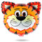 Luftballon Tiger Heliumballon Tiermotiv Tiere Folienballon für Kindergeburstag Deko