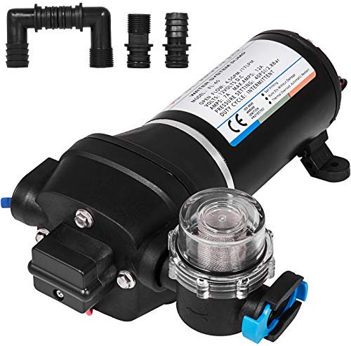 VEVOR Pompa Nebulizzante ad Alta Pressione FL-40 12V 40PSI Pompa a Membrana per Acqua Spruzzatore Autoadescante 17L / min
