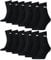 PUMA 12 Paar Socken Short Crew Sportsocken Tennis Socken Gr. 35-49 Unisex, Farbe:200 - black, Socken & Strümpfe:43-46