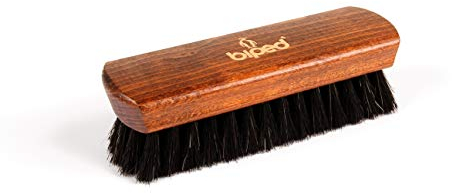 Polierbürste für Schuhe - Glanzbürste mit Rosshaar - Holz Schuhbürste Classic Edition z2468(Dunkles Rosshaar)