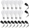 PerfectHD 10x Baufassung Set | E27 | LED Birne 15W | 1250 Lumen 4000K | Renovierfassung Lampenfassung Baustellenfassung | 11 cm Anschlussleitung | inkl. Aufhänger | 5 Stück
