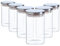 Argon Tableware Scandi Storage Jars with Metallic Silver Lids - 1000ml - 6 Pack - Modern Round Organisation Container Glass Jar for Kitchens, Pantry, Bathrooms, Utility Rooms