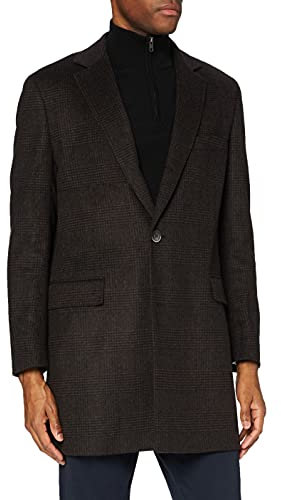 HACKETT LONDON Mens W/Cash Brushed Gcheck Jacket, 898DARK Brown, 34W/32L
