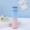 QiCheng&LYS 500ML Travel Mug, Flask with Temperature Display Vacuum Cup with Flask 304 Stainless Steel,Insulation Cup, Double Walled Vacuum for Heat and Cold Water (Blue Gradient)