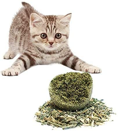 Palle di Erba gatta gatta, Giocattolo da Masticare per la Pulizia dei Denti, Giocattolo da Masticare per Gatti, Giocattoli per Snack per Gatti, Palline di Erba gatta