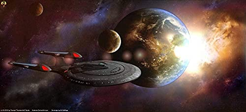YYLPLLE Star Trek -Puzzles 1000 Teile Holzölgemälde Für Erwachsene Die Landschaft Lernspielzeug Für Kinder Teenager Klassisches 3D Hd Poster 50X75Cm