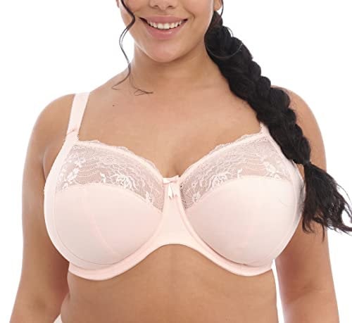 Elomi Morgan Banded Comfort & Support. Three-Section Cup, Side Frame, Stretch Lace. Solid Color DD+ Bras Soutien-Gorge à Couverture Totale, Opaque, Ballet Rose, 95G Femme