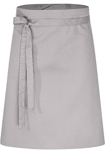 DESERMO Premium Vorbinder 60x80cm (LxB) - Hochwertige Profi-Schürze für Frau & Mann - Küchenschürze aus Baumwollmischung - Schürze mit großer Farbauswahl - Stoffgewicht 220g/m² (Grau)