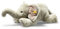 Steiff Trampili Elefant - 42 cm - grau liegend, Silver Birch, 085116