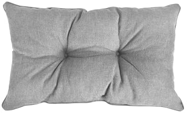 POKAR Rückenkissen Stuhlkissen Rückenlehne für Stuhl Rattanmöbel Gartenmöbel Kissen Outdoor Rückenpolster Lounge Polster 50x40x10 cm, Grau