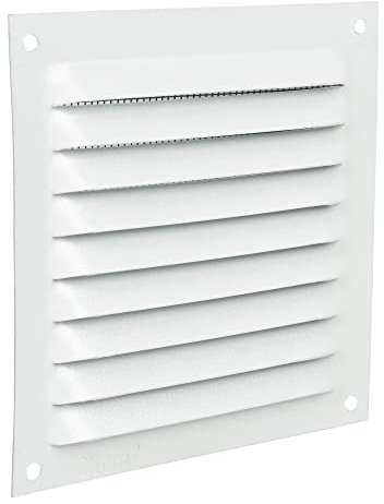 Cofan Rejilla de Ventilación con Mosquitera | Fabricado en Aluminio Blanco | Medida de 10 x 10 cm | Medida Interior 8 x 8 cm