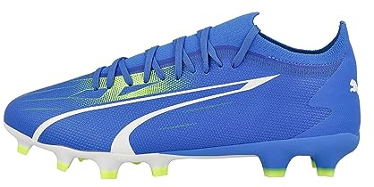 PUMA Unisex Ultra Match Fg/AG Fußballschuh, Ultra Blue Puma White Pro Green, 45 EU
