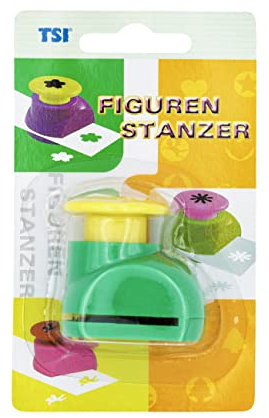 TSI Motivstanzer Blume III, Größe: (HxBxT) 4 x 3 x 4,5 cm, Stanzdurchmesser ca. 18 mm, ideal für Papier und Bastelkarton, Art. Nr. 49658-U-8