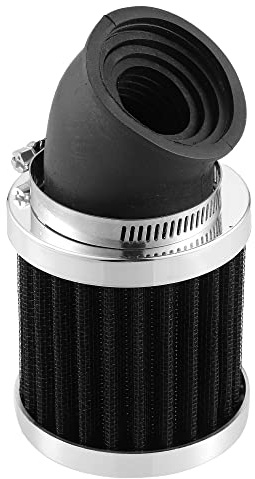A ABSOPRO Filtro Aria Universale 28-48mm Argento E Nero 1pc Per Moto | Metallo, Plastica, Gomma. 14.5x7.6cm. 33-57mm. Compatibile Per Honda,Per Yamaha,Per Suzuki, ATV, SS.R, TTR.