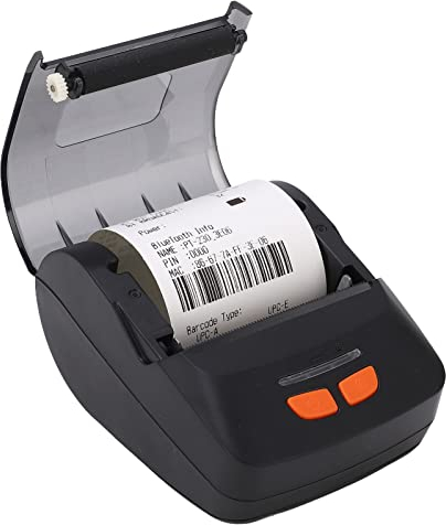 Asixxsix Thermo-Etikettendrucker, tragbarer mobiler Drucker unterstützt USB- und BT-Anschluss Schwarz-Weiß-Druck POS-Barcode-Drucker Hochgeschwindigkeits-Versandetikettendrucker