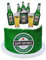 Daimay 48 Stück Bierflasche Tortenaufsatz für Geburtstag, Hochzeit & Brautparty - Kuchen Topper in Braun