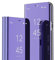 COMAKU Coque en Miroir pour Samsung Galaxy S23 FE 5G, Premium Smart View Etui Housse avec Clear Afficher Fenêtre - Bleu Violet