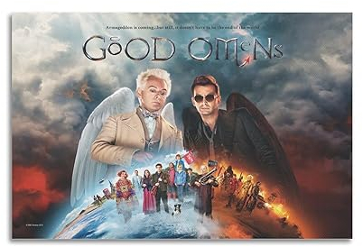 VZRSQZK Good Omens TV-Show-Poster, dekoratives Gemälde, Leinwand-Wandposter und Kunstdruck, modernes Familienschlafzimmer-Dekor-Poster, 30 x 45 cm