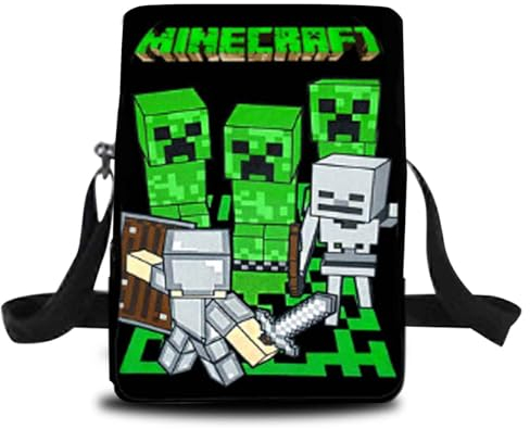 AYNKH Crossbody-Tasche für Jungen, Schultertasche, Schultertasche, verstellbarer Riemen, Bauchtasche für Kinder, Studenten, Jungen, Teenager, Reisen, Wandern, Radfahren, Outdoor-Sport, Schwarz ,