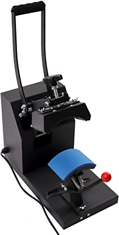 Kappe Wärmepresse Hut Heißpressmaschine Tassenpresse Mützenpresse Zeitregler 360-Grad-Drehung Geeignet für DIY-Muster auf Hüten