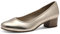 Jana Damen Pumps mit Blockabsatz Vegan, Metallisch (Champagner), 42 EU