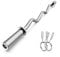 Olympic EZ Curl Barbell Bar 47, 2-Inch Curl Bar for Weight Lifting,Hip Thrusts,Squat,Biceps-Home Gym Weight Bar, Chrome Curling Bar for 2 Inch Weight Plates -2 Spring Collars(500lb Weight Capacity)