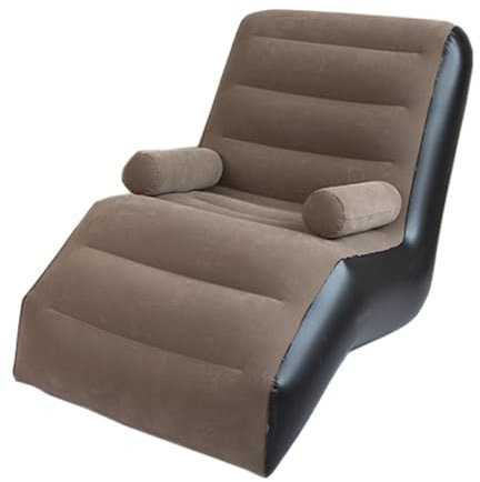 perfk Divano Pieghevole, Poltrona Gonfiabile Pieghe Durevoli Ispessite, Lettino da Gioco Compatto Panca ad Aria per Letto per Il Tempo Libero Dormire, Marrone