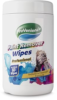 Provenience® Industrial Paint Remover Wet Wipes | 120 Sheets | 16 x 20 cm XL | Removes Dirt, Grime, Oil, Grease, Paint, Silicone, Filler and Part-Cured Sealant With Ease | 2 x 60 Double Pack
