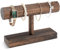 ProCase 1 Etagen T-Form Armbandhalter aus Holz, Abnehmbare Armband Halterung Schmuckhalter Armbänder Display, Vintage Armbandständer Uhrenständer Aufbewahrung für Armreifen Haarklammern Uhren -Braun