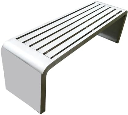 WRYSQBHJYB Gartenbank Wetterfest, Gartenbank Metall für 2–3 Personen, Sitzbank Outdoor für Draußen, Gartenbank Ohne Lehne für Veranda, Rasen, Hof(120cm/47.2in)