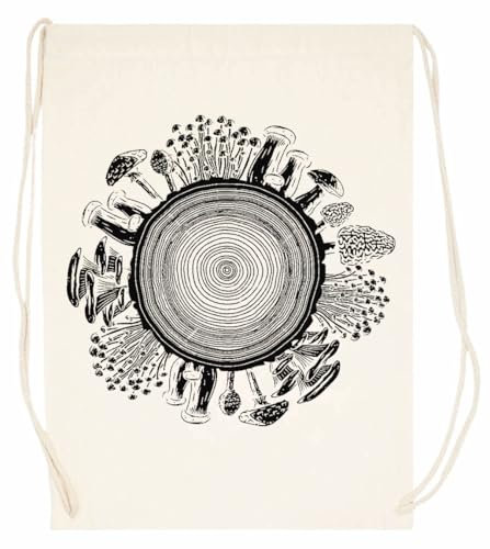 Pilzring Unisex Beige Sporttasche String Sack