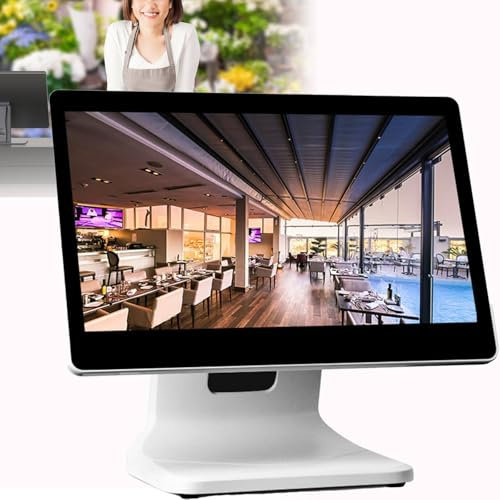 FJYAWEN Système De Caisse Enregistreuse Pos 1366x768 Résolution écran Tactile Caisse Enregistreuse Ssd 64 Go écran Tactile pour Caisse Enregistreuse Restaurant