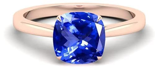 Gems Vibes Tansanit-Ring facettierter Edelsteinring für Damen, 925er Sterlingsilber, trendiger Halo-Designerring, Dezember-Geburtsstein-Ring für besonderes Geschenk, Schmuck, Tansanit-Ring