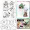GLOBLELAND Musikalische Tiere Silikonstempel Metall Stanzformen Malschablonen Für Die Kartenherstellung Katze Frosch Schwein Stempel Stanzformen Schablonen Set Für DIY Scrapbooking Kunsthandwerk