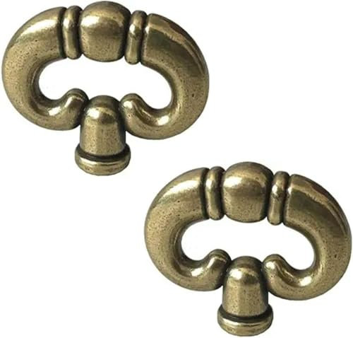 2 Pcs Antique Bronze Ring, Vintage Style Drawer Knob Ring with Back Plate Antique Black Bronze Drawer Pull Dresser Pull Cabinet Knob Kitchen Door Knob Cabinet Hardware