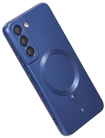 Yetagso Magnetische Schutzhülle für Samsung Galaxy S21, weiches Silikon, schmale Passform, Kratzfest, mit Kameraschutz, kompatibel mit MagSafe, Dunkelblau