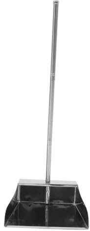 TOVINANNA Recogedor De Basura De Acero Inoxidable No Doblable Recogedor De Limpieza del Hogar con Mango para Cocina y Baño
