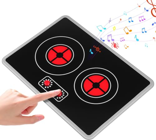 Beaupretty Plaque Induction Jouet Lumineuse Et Sonore Cuisine pour Enfants Jouet Cuisinière À Induction Effet Lumière Jeu D’Imitation Réaliste pour Tout-Petits 1 Plaque Simulée
