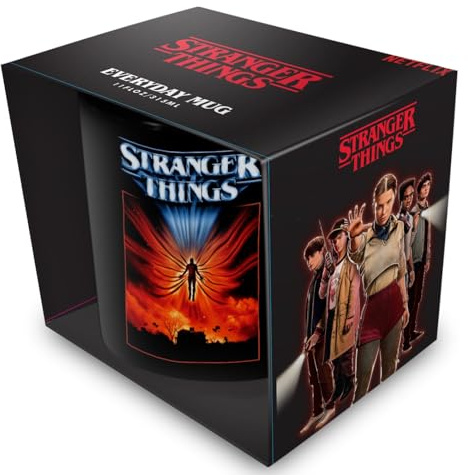 Pyramid International Stranger Things (The Rise of Vecna) 11oz/315ml Black Pod Mug, Official Licensed Netflix Drinkware, Ceramic Coffee Cup for Fans and Collectors, One Size