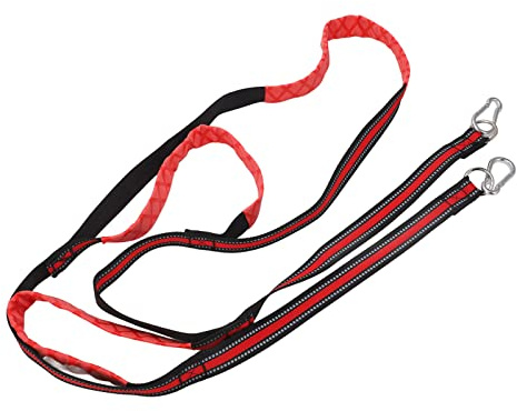 NinGYiYan Marine-Seilleiter, 3 Stufen, faltbar, abnehmbar, rutschfest, Nylon, rot, Badeleiter für Schlauchboote