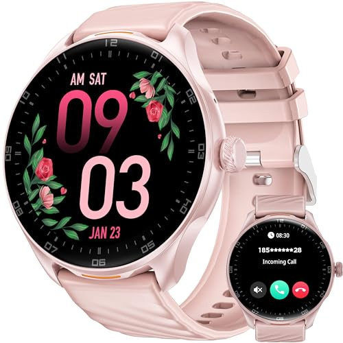 OUKITEL Smartwatch Donna Uomo, 1.39 Orologio Smartwatch con Effettua/Risposta Chiamate, 100+Modalità Sportive Impermeabile IP68, Smart Watch con Monitoraggio del Sonno/SpO2/Contapassi per IOS/Android