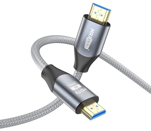 MAX EXCELL Cavo HDMI 2.1, 8K@60Hz 4K@120Hz 48Gbps, Ultra Alta Velocità con eARC ARC HDR HDCP 2.3, Cavo HDMI Compatibile con PS5, TV, Monitor, PC (3 Metri)