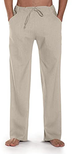 SCHAZAD Leinenhose Essential-Slim (XL, beige)