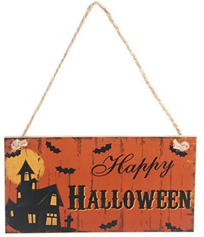 ROSENICE Halloween Holzschild Türdekoration oder Wanddeko für Partys Haus und Garten Deko Schild zum Aufhängen