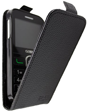 caseroxx Funda Flip Cover Alcatel 2008G (Flip Cover en Negro)